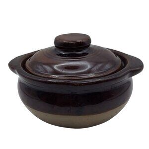 Western Stoneware Monmouth Pottery Maple Leaf Drip Glaze Covered Soup Bowl USA